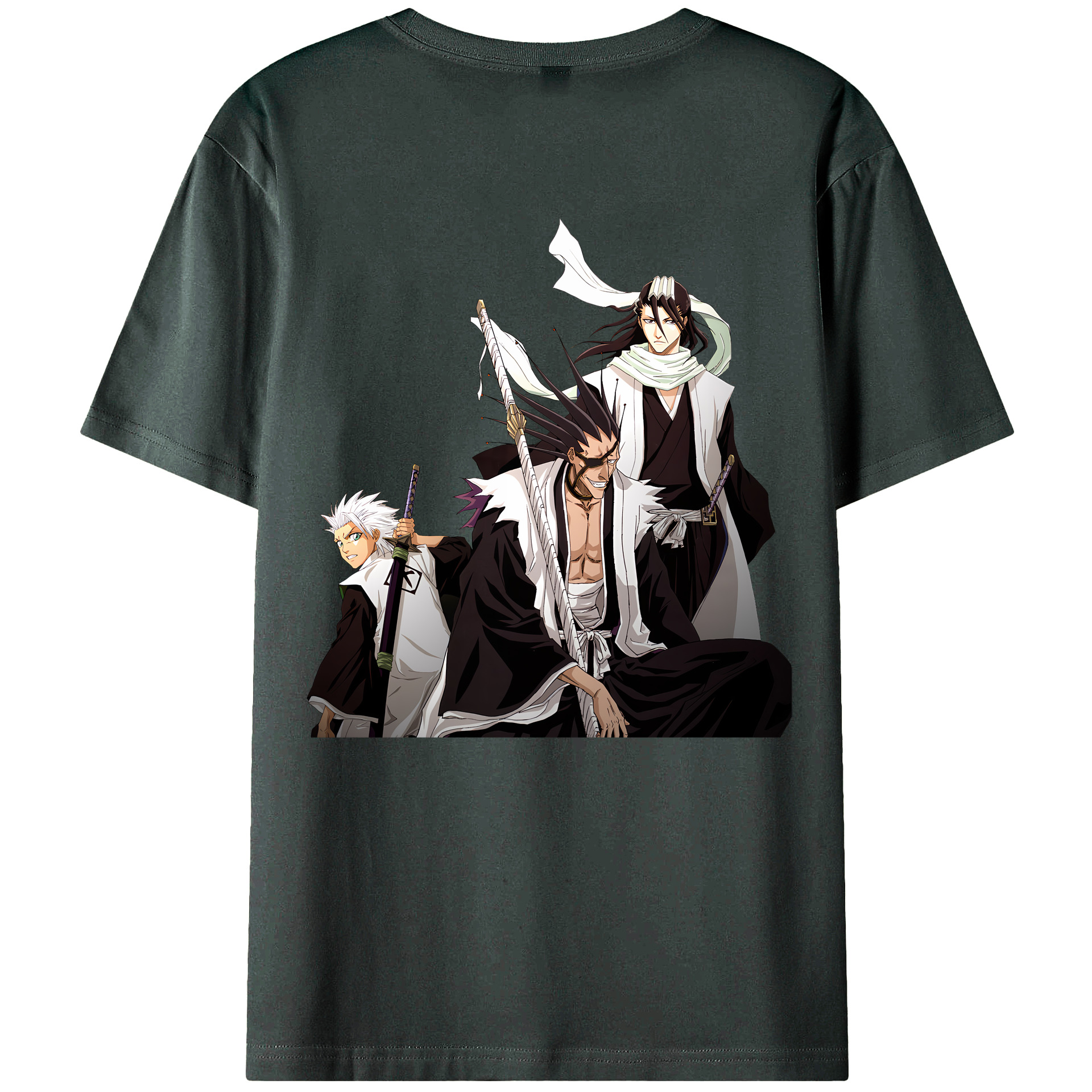 （画像用） ブリーチ ざらき けんぱち BLEACH Zaraki Kenpachi 綿100％ メンズ半袖Tシャツ（バックプリント） 通気性